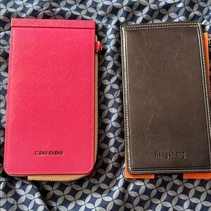 Hengsheng Pink and navy blue Wallets. Lot of 2